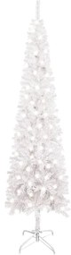 Brad de Craciun subtire cu LED-uri, alb, 180 cm 1, Alb, 180 cm