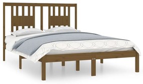 3104061 vidaXL Cadru de pat, maro miere, 120x200 cm, lemn masiv de pin
