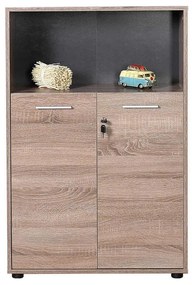 Biblioteca Adore New York, 2 usi cu cheie, 3 rafturi, 72 x 110 x 34 cm