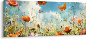 Tablou - Fluturi pe pajiștea de vară (120x50 cm)