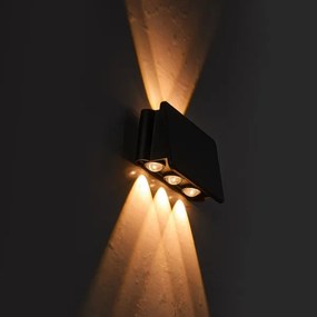 LED lampă solară de perete ALF LED/4W/1300 mAh 3000K IP54 negru