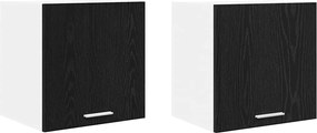 vidaXL Dulap suspendat 2 pcs Stejar negru și Alb 40 x 31 x 40 cm