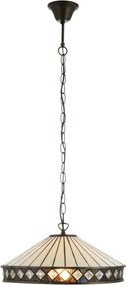 Endon 112196 - Lustră cu lanț Tiffany FARGO 1xE27/60W/230V Ø 41,5 cm