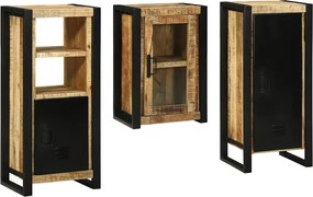 vidaXL Set de mobilier pentru baie 3 pcs Maro Lemn de mango solid