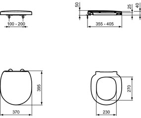 Capac wc soft close duroplast Ideal Standard Connect Space II alb