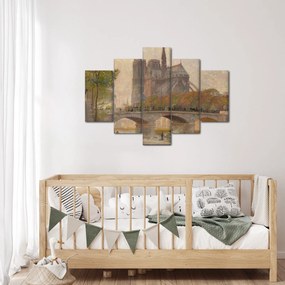 Tablou - Robert William Vonnoh, Notre Dame de Paris, reproducere (150x105 cm)