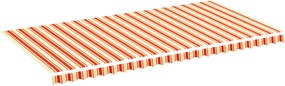 vidaXL Pânză de rezervă copertină, galben și portocaliu, 6x3 m