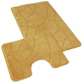 Set de covorașe de baie Kvalitex Labyrint auriu,60 x 100 cm, 60 x 50 cm