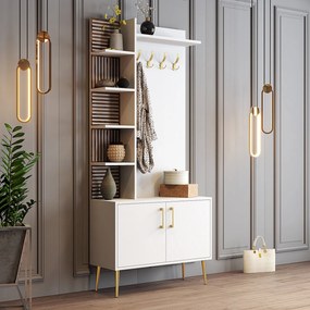Mobilier hol Valery D (Alb + Auriu). 1089147