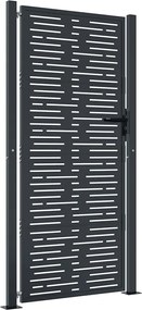 vidaXL Poartă de grădină antracit 100x175 cm oțel, design pătrat