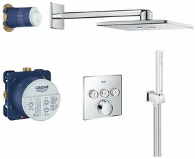Sistem de dus Grohe SmartControl 3 iesiri incastrat patrat fara termostat