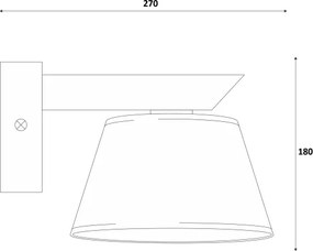 Aplica de perete ANTONIO 1xE14/40W/230V