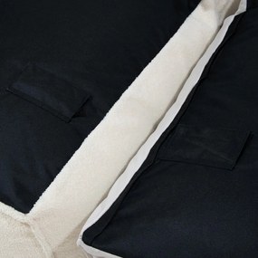 Fotoliu bean bag crem cu tapițerie din țesătură bouclé Mass – SLOWDOWN