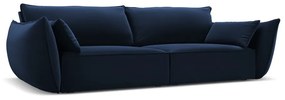Canapea albastru-închis cu tapițerie din catifea 208 cm Vanda – Mazzini Sofas