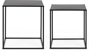 Măsuțe de cafea negre 2 buc. din metal 38x38 cm Alrik – Yes Everyday