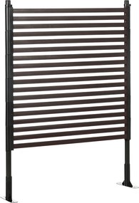 Outsunny Panou gard de grădină paravan metalic exterior cu picioare sau țăruși de înfigere, modular, 93L x 22l x 124H cm | Aosom Romania