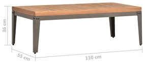 Masuta de cafea de gradina, 110x55x36 cm, lemn masiv acacia