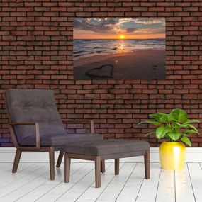 Tablou - Inima în nisip (90x60 cm)