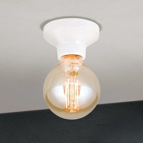 Mini Plafoniera din ceramica alba FROST