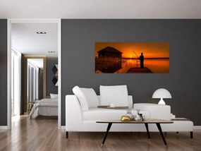 Tablou cu pescar (120x50 cm)