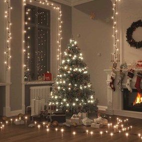 vidaXL Instalație cu 150 LED-uri, alb cald, 15 m, PVC