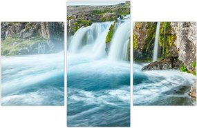 Tablou - Stânci și cascade (90x60 cm)