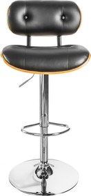 Scaun bar design deosebit Classico 115cm, negru/ nuc A-39040 VC