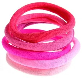 Set 6 elastice de par in nuante de roz