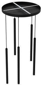 Candelabru suspendat pe cablu YORU, 8 x G9, 8 W, 230 V, negru