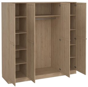 Șifonier cu aspect de lemn de stejar 195,5x200 cm Billund – Tvilum