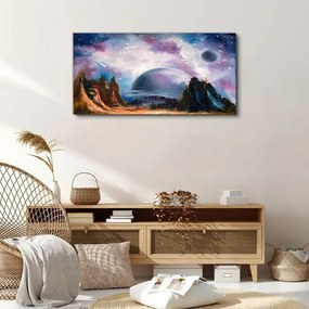 Tablou canvas planetă galaxie abstractie