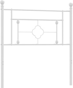 vidaXL Tăblie de pat de schimb metalică, alb, 100 cm