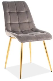 Scaun de sufragerie Charlie (Gri + Auriu). 1050314