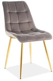 Scaun de sufragerie Charlie (Gri + Auriu). Promo -7%. 1050314