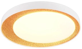 Plafonieră albă/maro deschis LED ø 45 cm Aleta – Trio