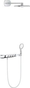 Sistem de dus cu termostat Grohe Rainshower Smartcontrol 360 Duo suprafata de pulverizare alba