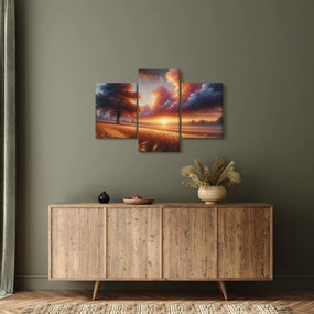 Tablou – Apus de soare pe câmp (90x60 cm)