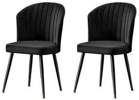 Set de scaune de sufragerie Rubi Black, 2 buc.