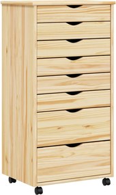 vidaXL Dulap mobil cu sertare MOSS Lac transparent 53 x 39 x 103 cm