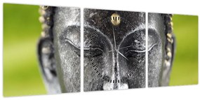 Tablou - Statuia lui Buddha II. (cu ceas) (90x30 cm)