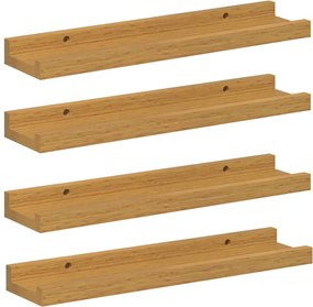 vidaXL Raft de perete cu raft 4 pcs Bej 40 x 9 x 3 cm Lemn compozit