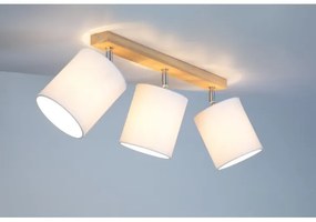 Spot-Light 56744374 - Lampă spot APRILLIA 3xE27/25W/230V stejar alb