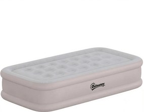 Outsunny Saltea Gonflabilă, Pompă Electrică Integrată, Suprafață Flocată , Impermeabil 5000 mm, Sac de Transport, 190x97x39cm, Kaki | Aosom Romania