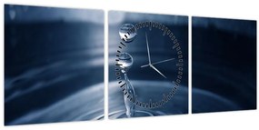 Tablou - Picături (cu ceas) (90x30 cm)