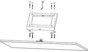 Plafonieră LED RGB dimabilă TURCONA-C LED/15W/230V Eglo 98562 + telecomandă