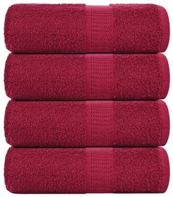 vidaXL Prosoape de baie 4 buc. FROGN Bordeaux 30x30 cm 100% bumbac
