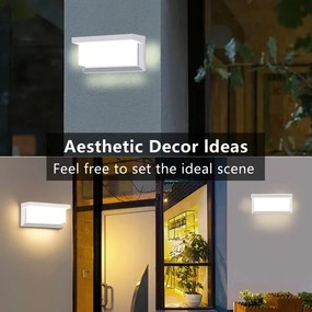 Aplică LED de exterior cu senzor Brilagi BRICKY LED/12W/230V alb IP54