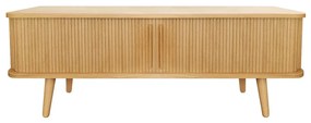 Masă TV în culoare naturală cu aspect de lemn de stejar 138x50 cm Rove – Woodman