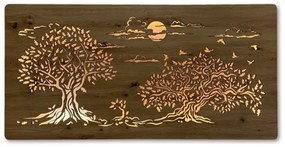 Li-Go 5307/DUB2 - Decorațiune de perete LED dimabilă, 24W/230V, 120x60 cm, stejar