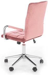 Scaun de birou Gonzo 4 Velvet Roz – H105 cm